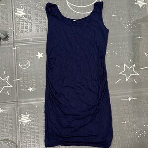 Navy Blue Sleeveless Dress - Tshirt style XL